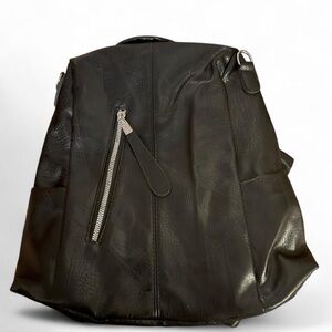 BROMEN Black Women's Anti Theft Backpack grunge